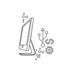 LINE ART – COMPUTER – TECHNOLOGY – ILLUSTRATION – VECTOR
