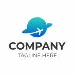 PLANET – AIRPLANE – LOGO – VECTOR