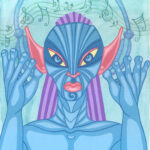 AVATAR – ALIEN – CHARACTER – LISTENING MUSIC – ILLUSTRATION