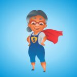 SUPER GRANNY – CHARACTER – ILLUSTRATION – VECTOR