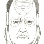 Human Face Illustration – Face Illusion – Upside Down – Optical Illusion – Two face Man